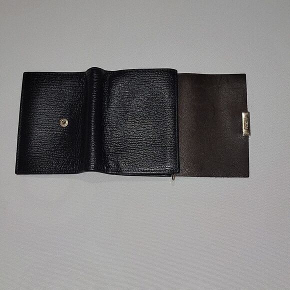 Furla Classic Trifold Wallet Saffiano Two Tone Leather • Vintage • Beautiful - Picture 7 of 10